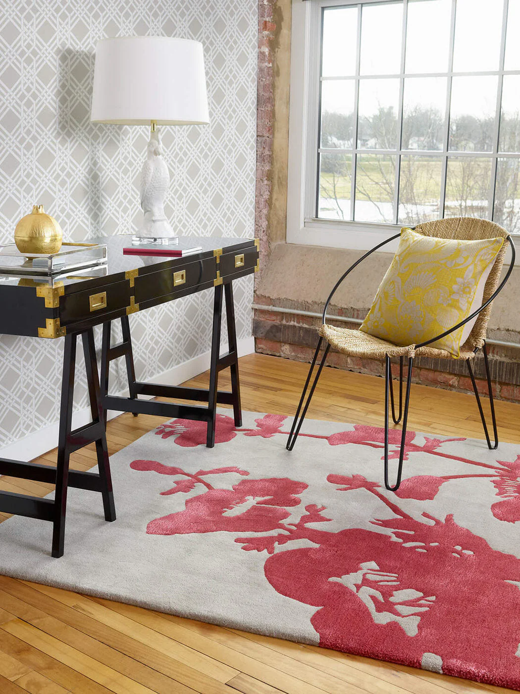 Florence Broadhurst Floral 300 Poppy 039600 - Image 2