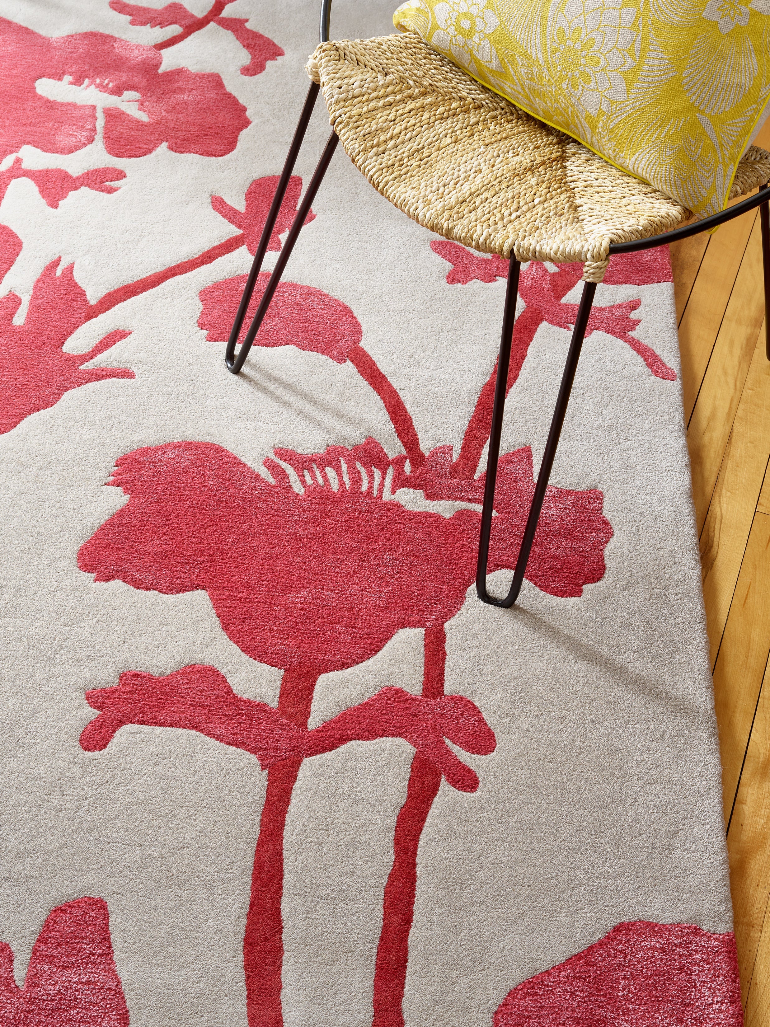 Florence Broadhurst Floral 300 Poppy 039600 - Image 3