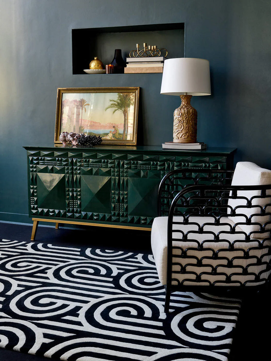 Florence Broadhurst Turnabouts Black 039205 - Image 2