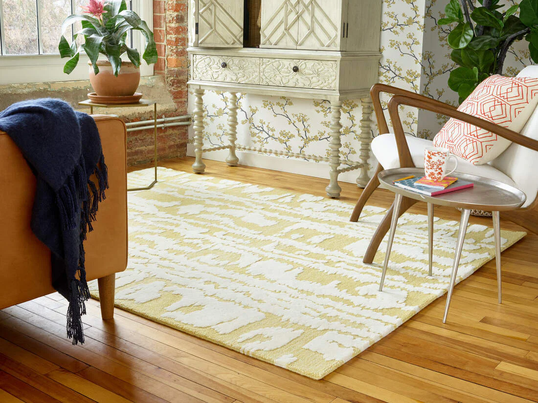 Florence Broadhurst Waterwave Stripe Citron 039906 - Image 2