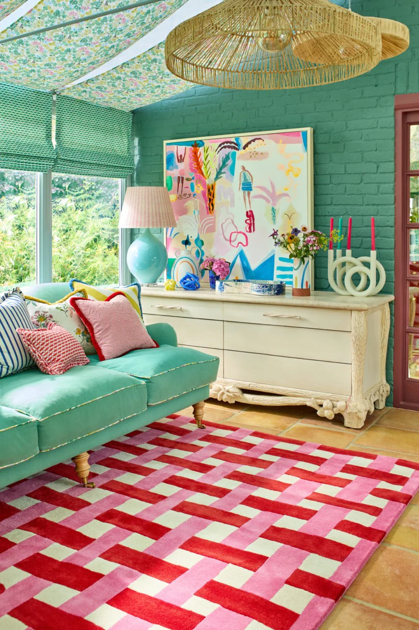 Harlequin Basketweave Coral Rose 144102 - Image 2