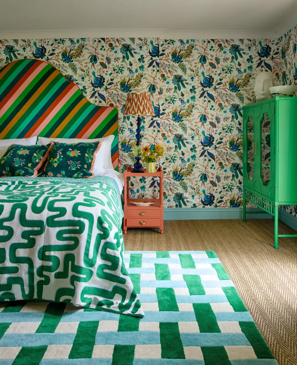 Harlequin Basketweave Emerald Aquamarine 144107 - Image 2