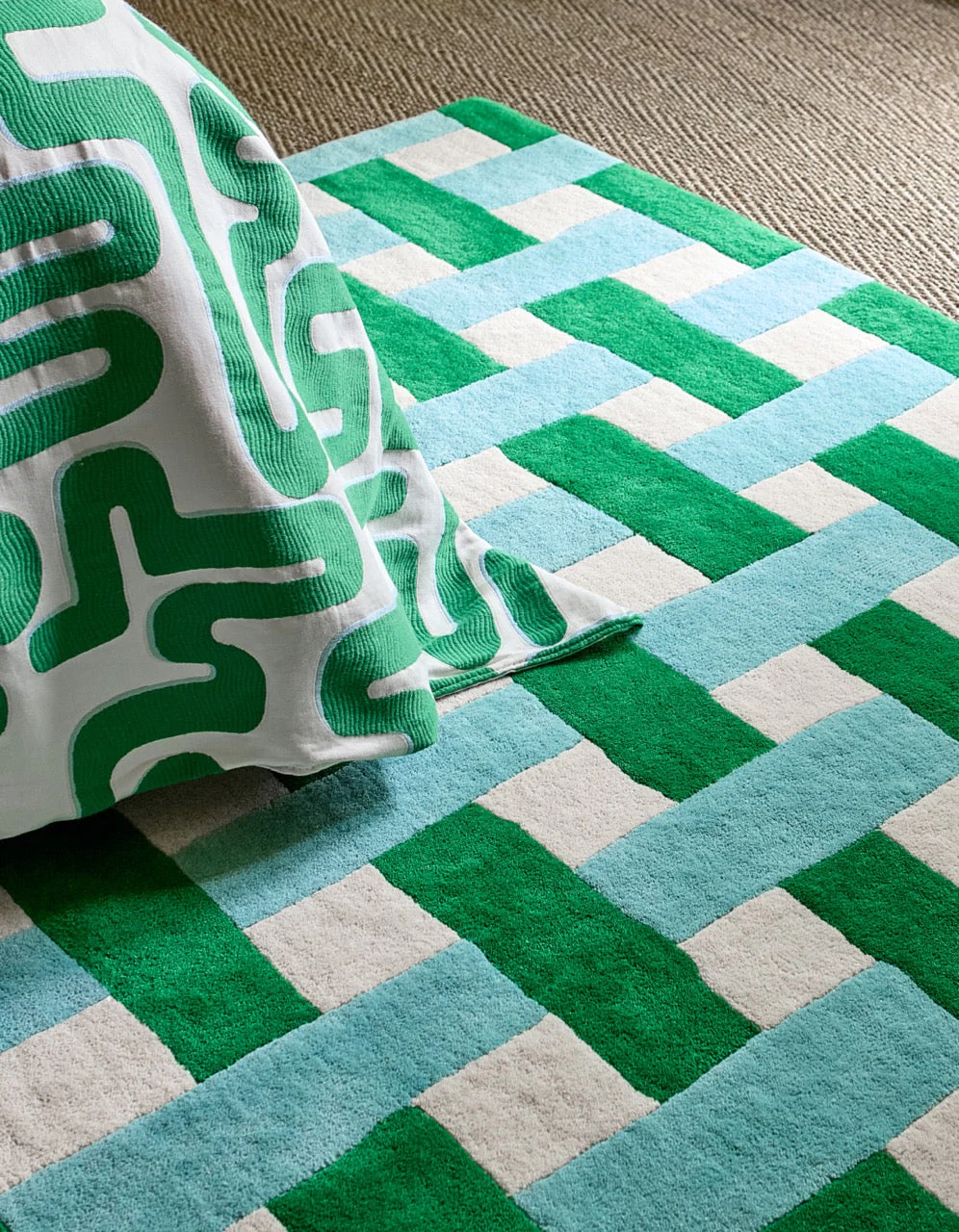 Harlequin Basketweave Emerald Aquamarine 144107 - Image 4