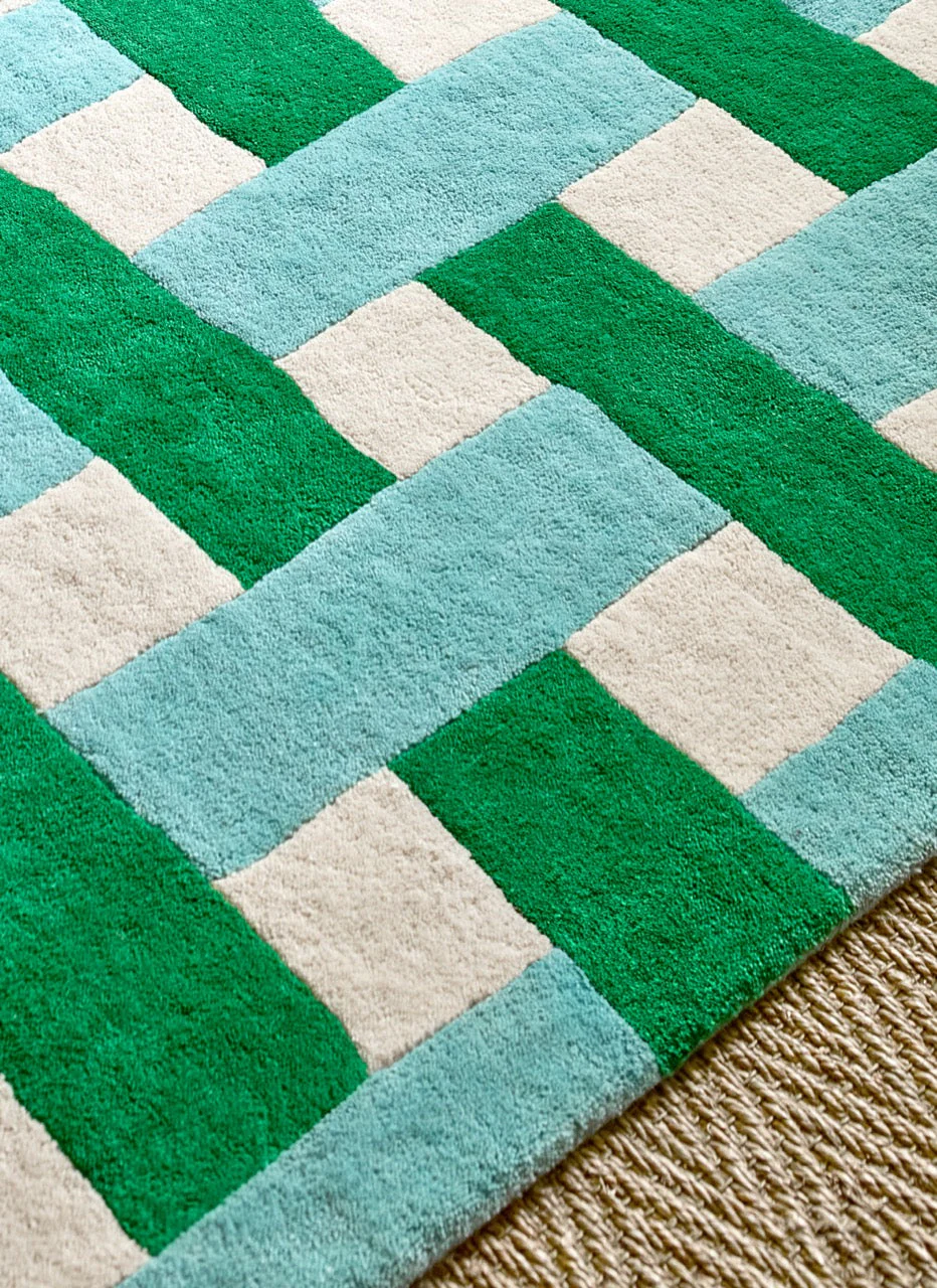Harlequin Basketweave Emerald Aquamarine 144107 - Image 8