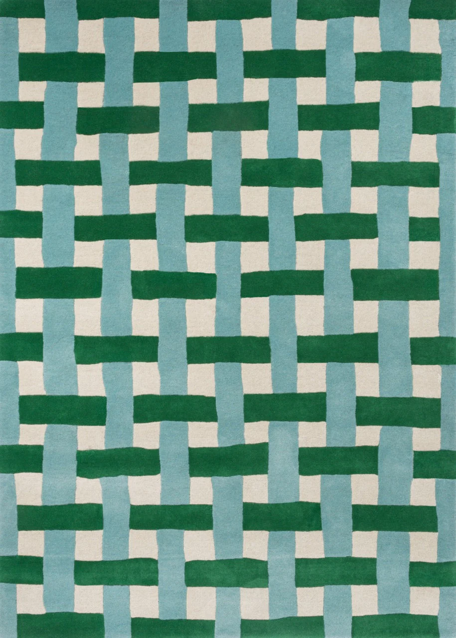 Harlequin Basketweave Emerald Aquamarine 144107 - Image 9
