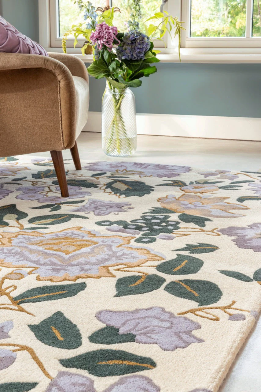 Laura Ashley Wendling Floral Heather Purple 083104 - Image 8