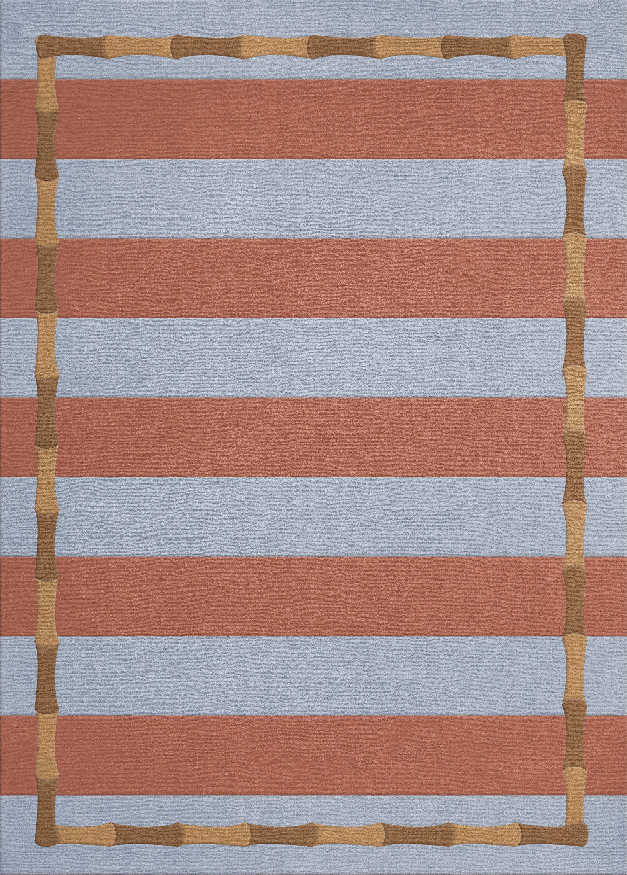 Layered Alice Crawley Bamboo Stripe Blue Rust - Image 8