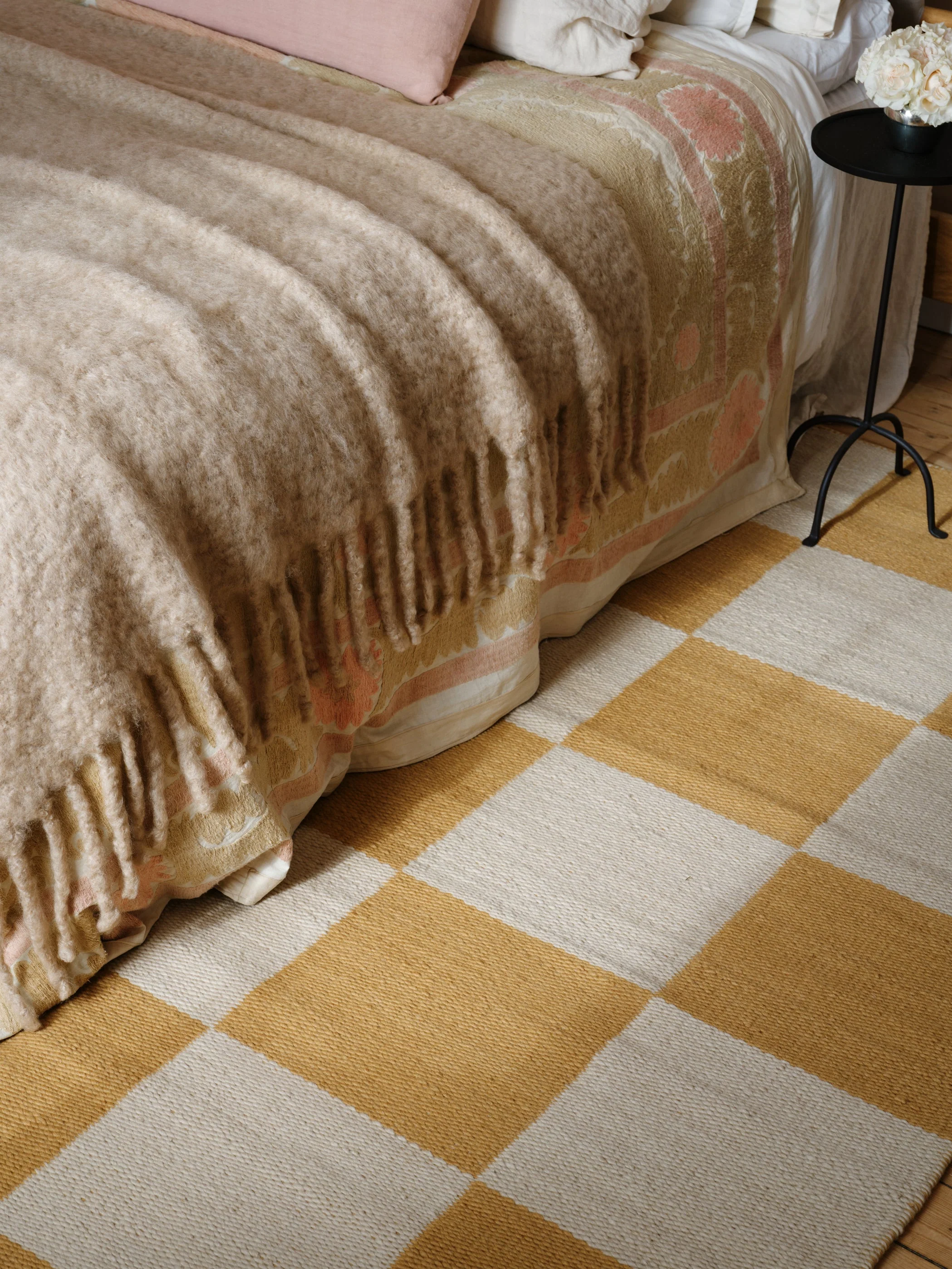 Layered Chess Flatweave Harvest Yellow - Image 4