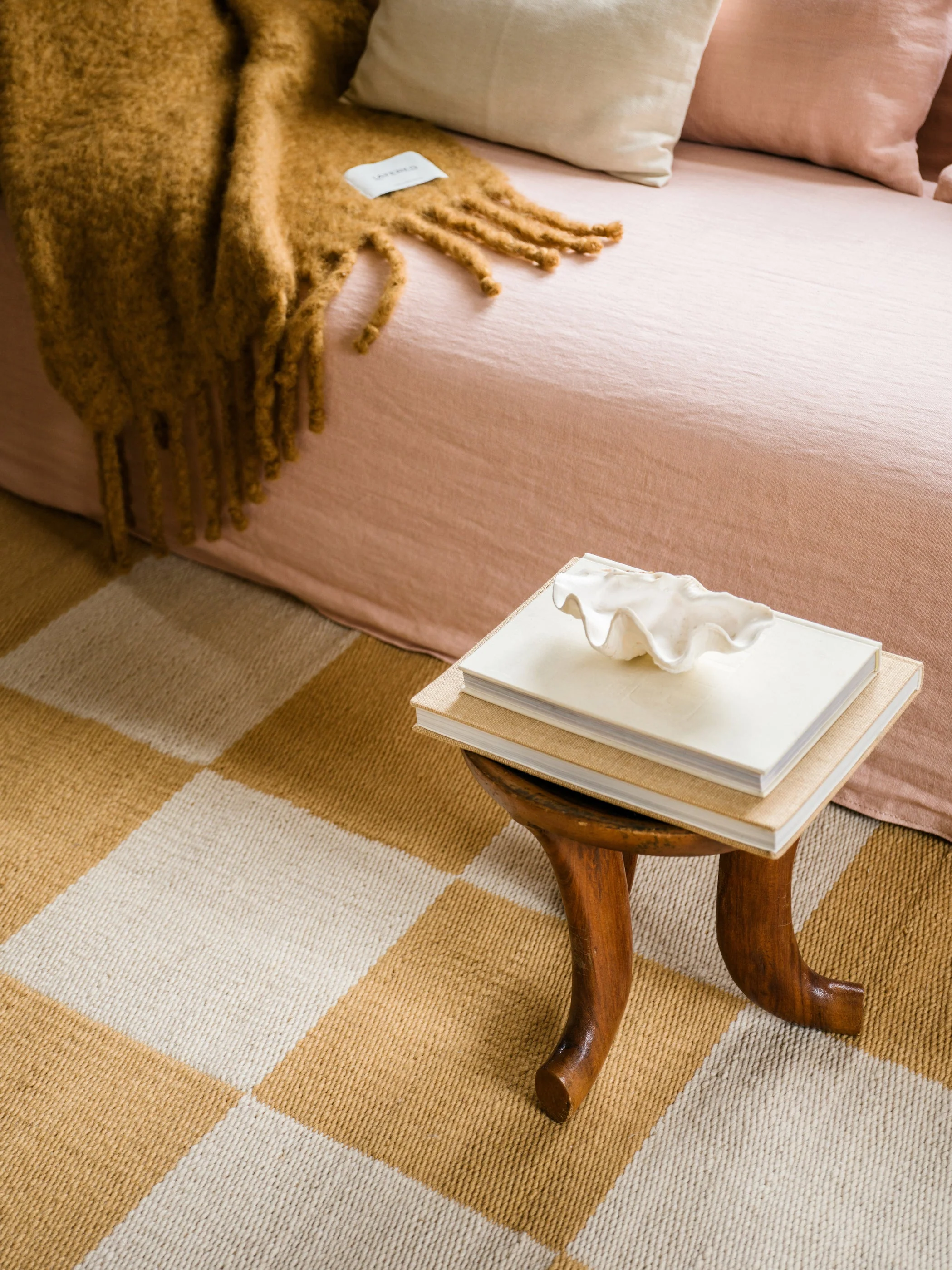 Layered Chess Flatweave Harvest Yellow - Image 5