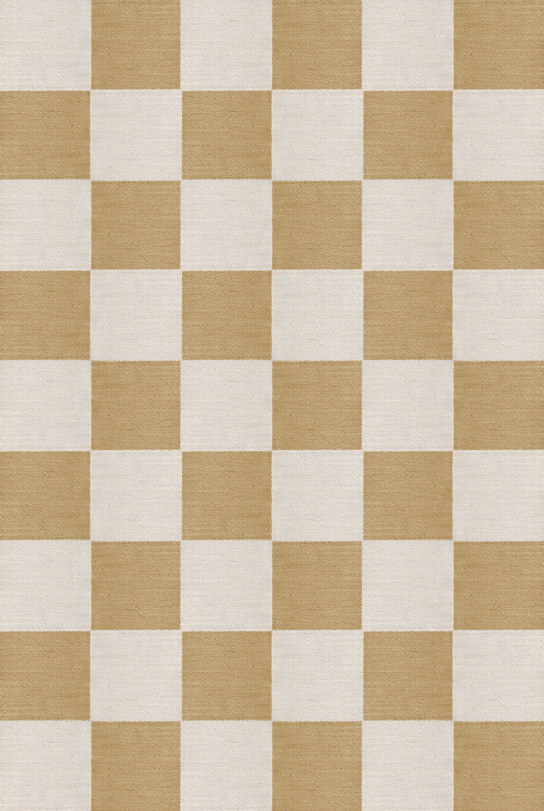 Layered Chess Flatweave Harvest Yellow - Image 6