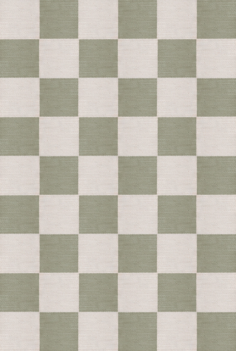 Layered Chess Flatweave Sage - Image 5