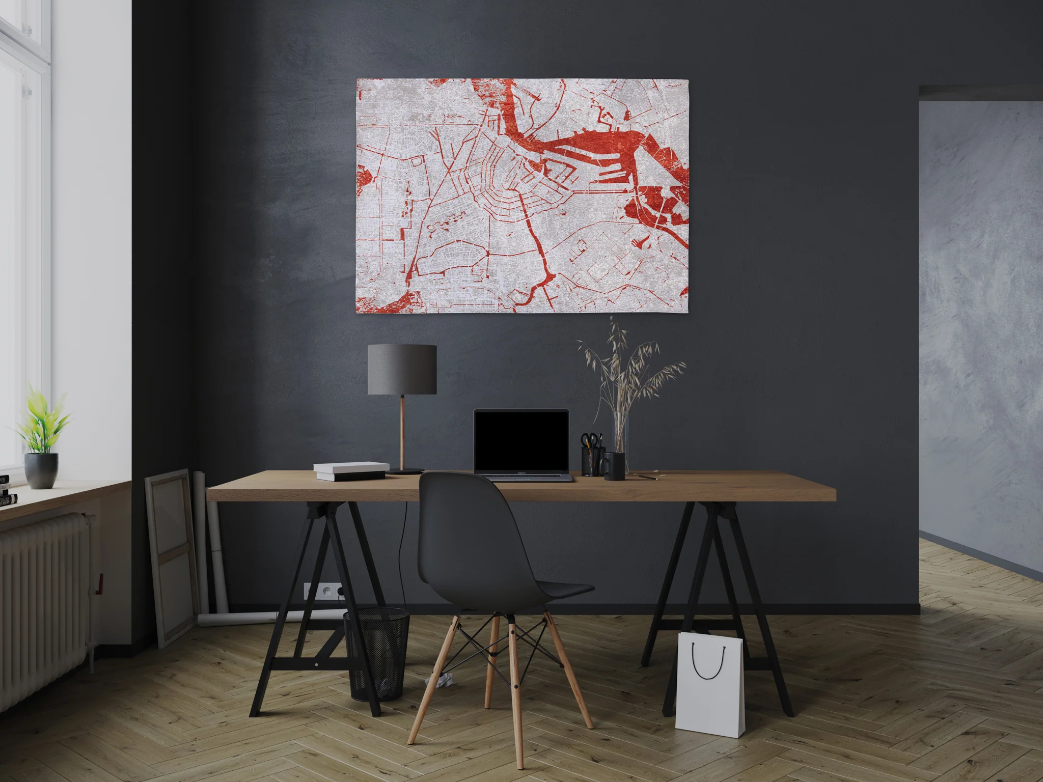 Louis de Poortere Cities Amsterdam Orange Cut 9323 - Image 3