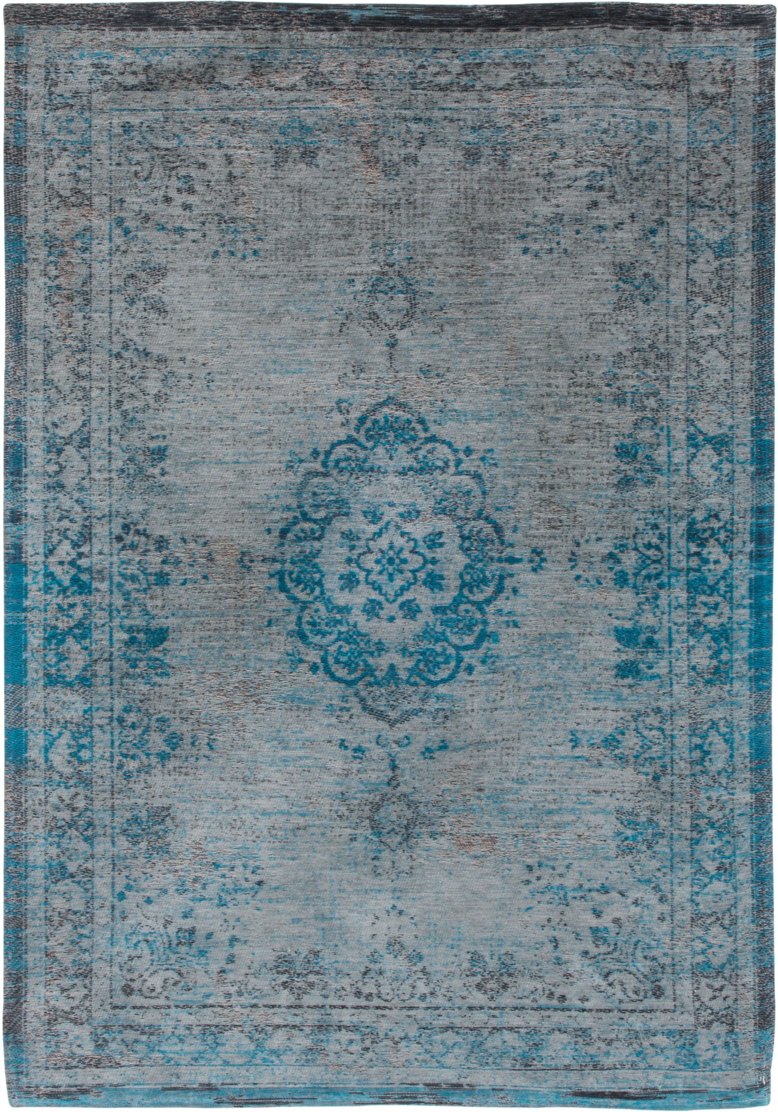 Louis de Poortere Fading World Medallion Grey Turquoise 8255 - Image 10