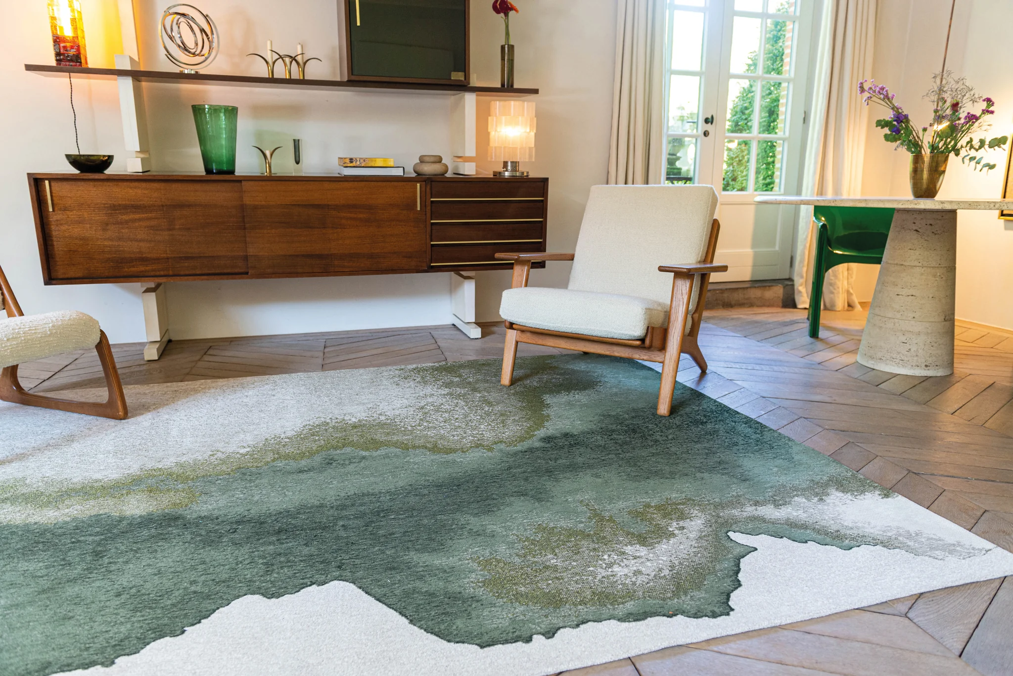 Louis de Poortere Meditation Lagoon Palm Green 9331 - Image 3