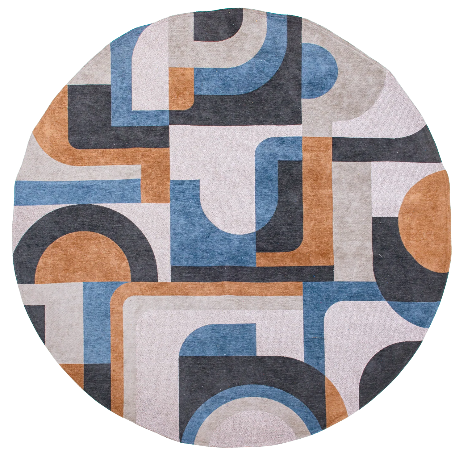 Louis de Poortere Nuance Module Round Camel Blue 9196 - Image 5