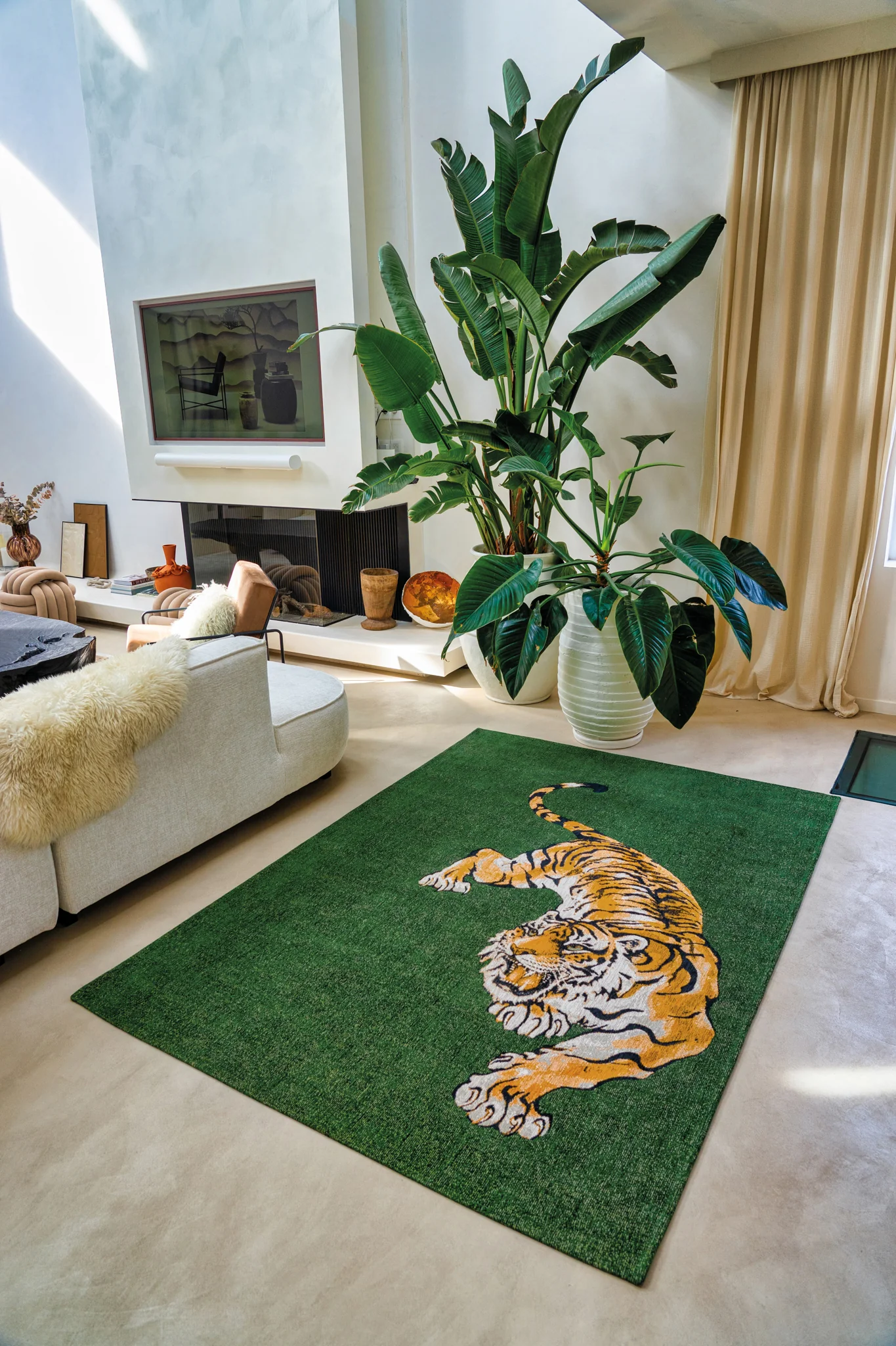 Louis de Poortere Pop Tiger Green On Fire 9388 - Image 2