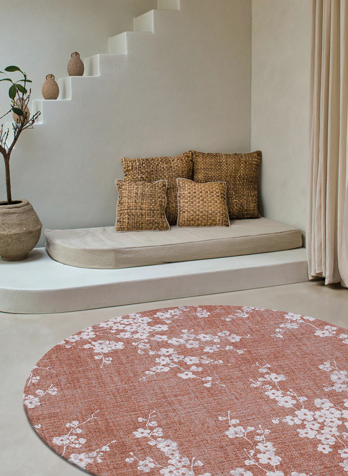 Louis de Poortere Sakura Round Copper Pink 9371 - Image 2