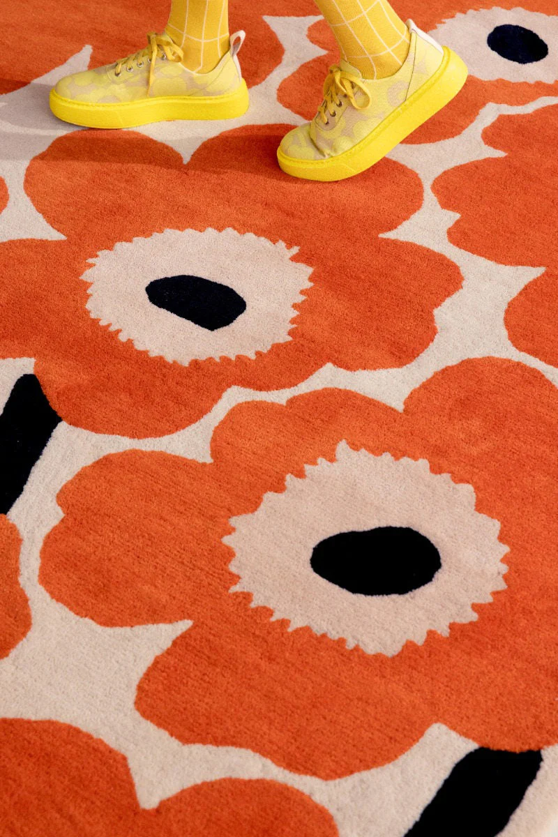 Marimekko Unikko Orange Red 132403 - Image 3