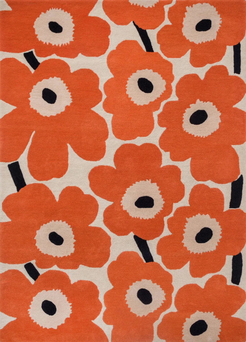 Marimekko Unikko Orange Red 132403 - Image 4
