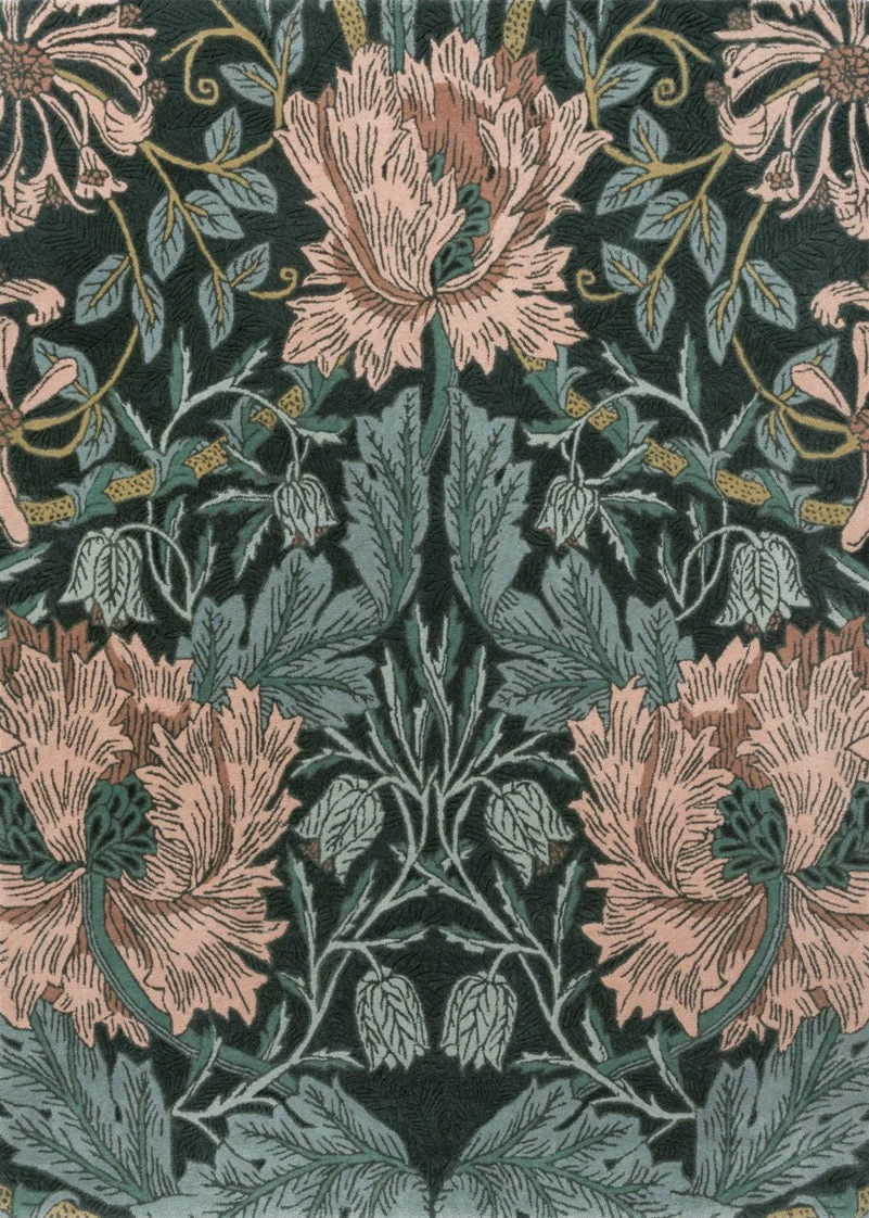 Morris & Co Honeysuckle Tulip Teal 130407 - Image 10