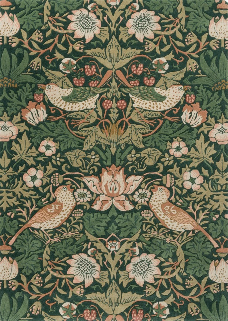 Morris & Co Strawberry Thief Forest 027707 - Image 2