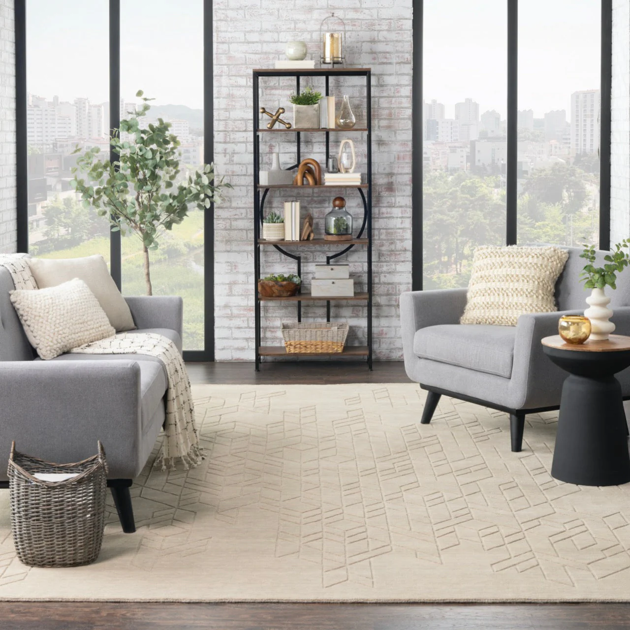 Nourison Alessia Beige ALE01 - Image 2