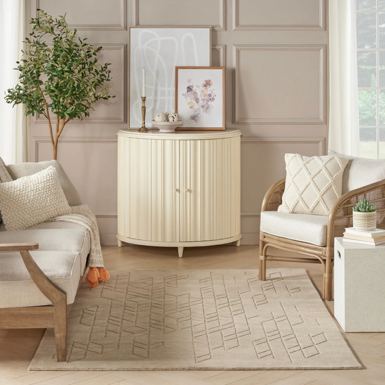 Nourison Alessia Beige ALE01 - Image 3