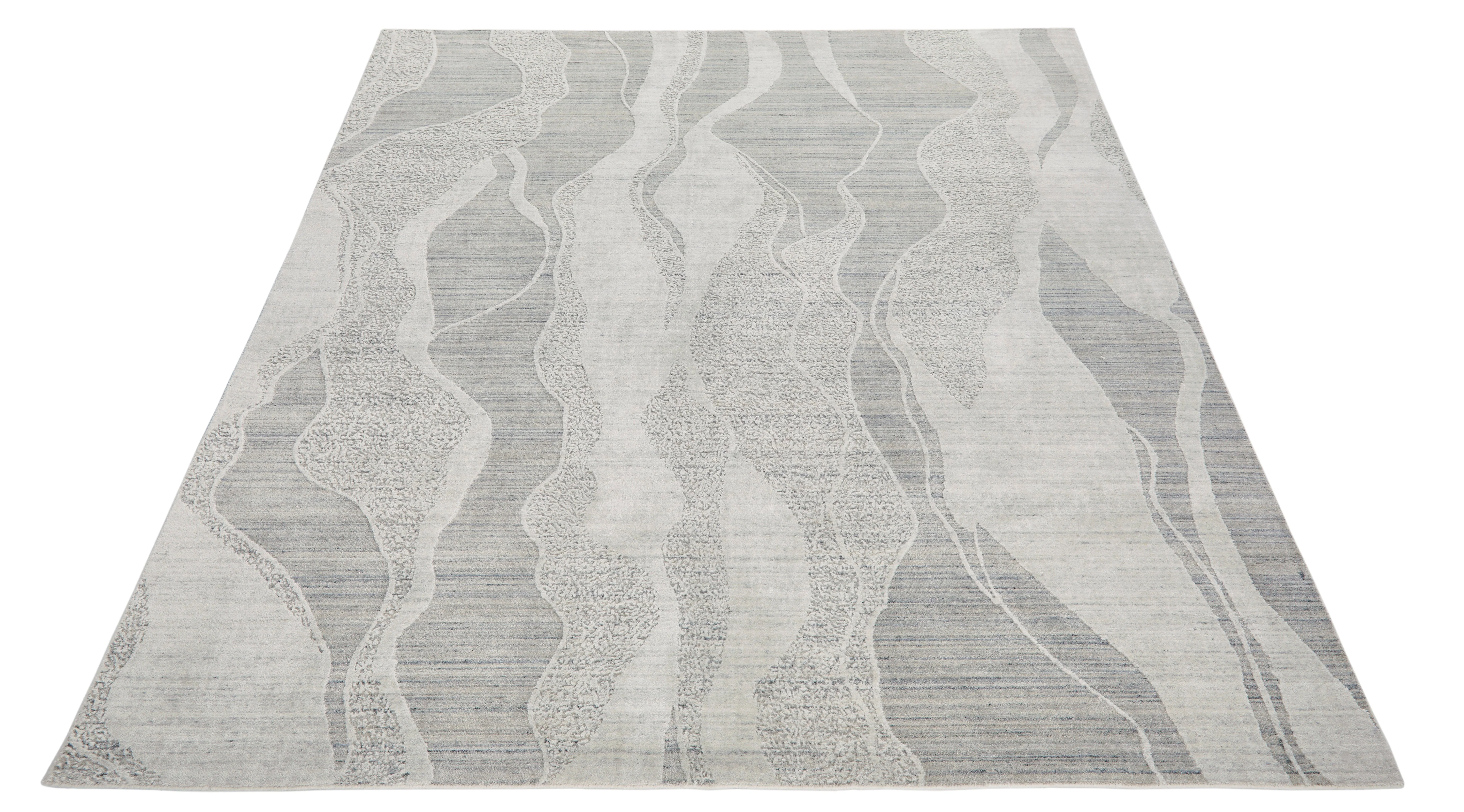 Nourison Dune White Grey DU147 - Image 3