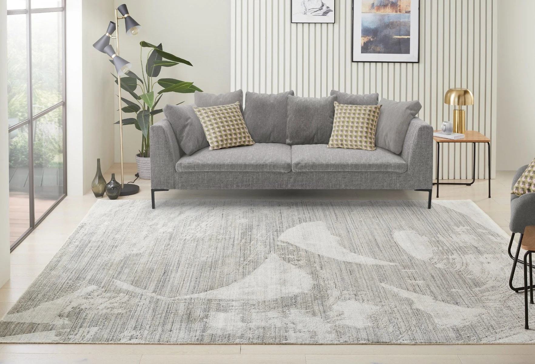 Nourison Dune White Grey DU155 - Image 2
