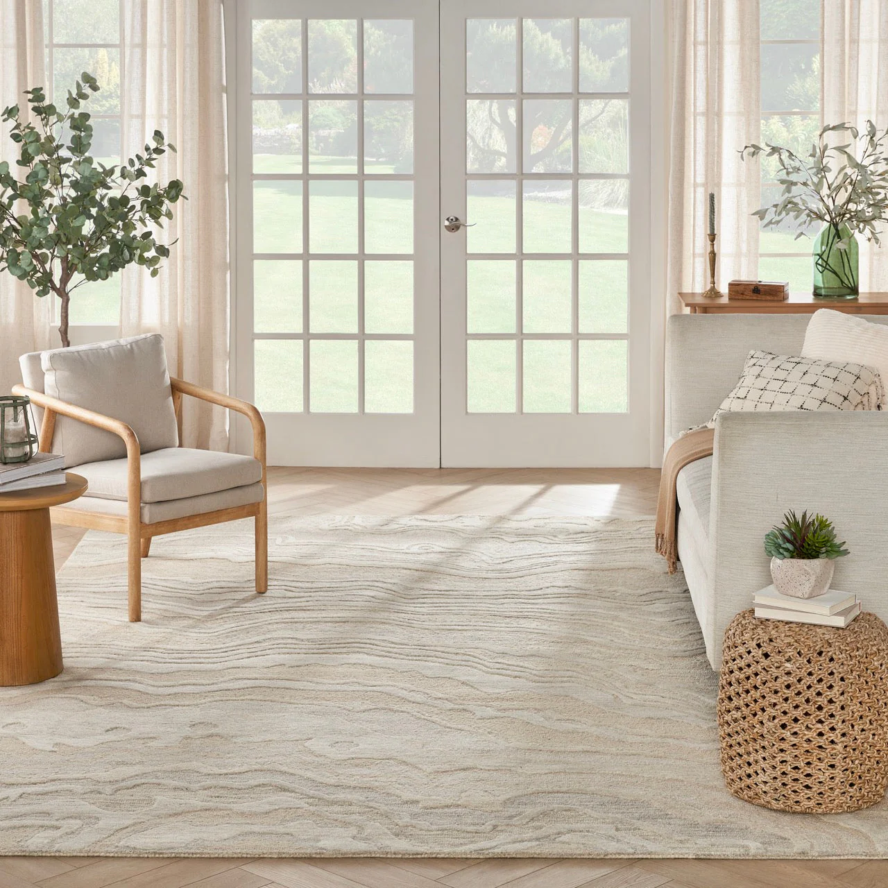 Nourison Graceful Beige GRU01 - Image 2