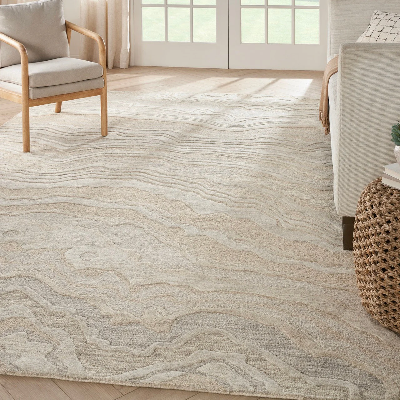 Nourison Graceful Beige GRU01 - Image 3