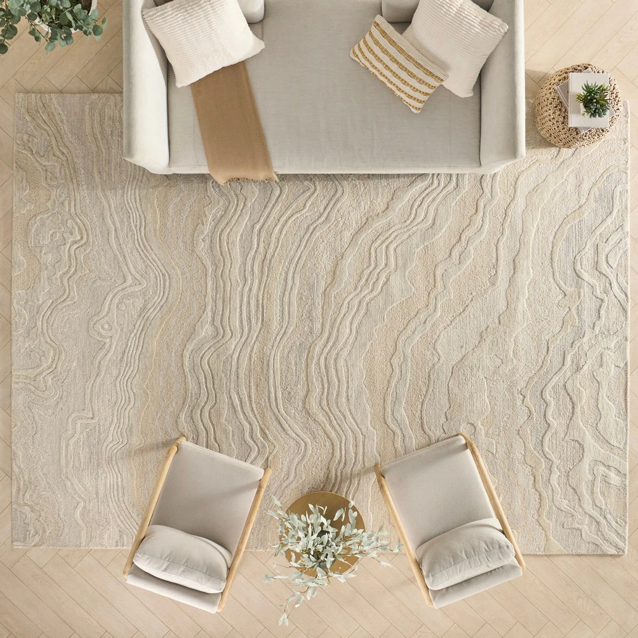 Nourison Graceful Beige GRU01 - Image 4
