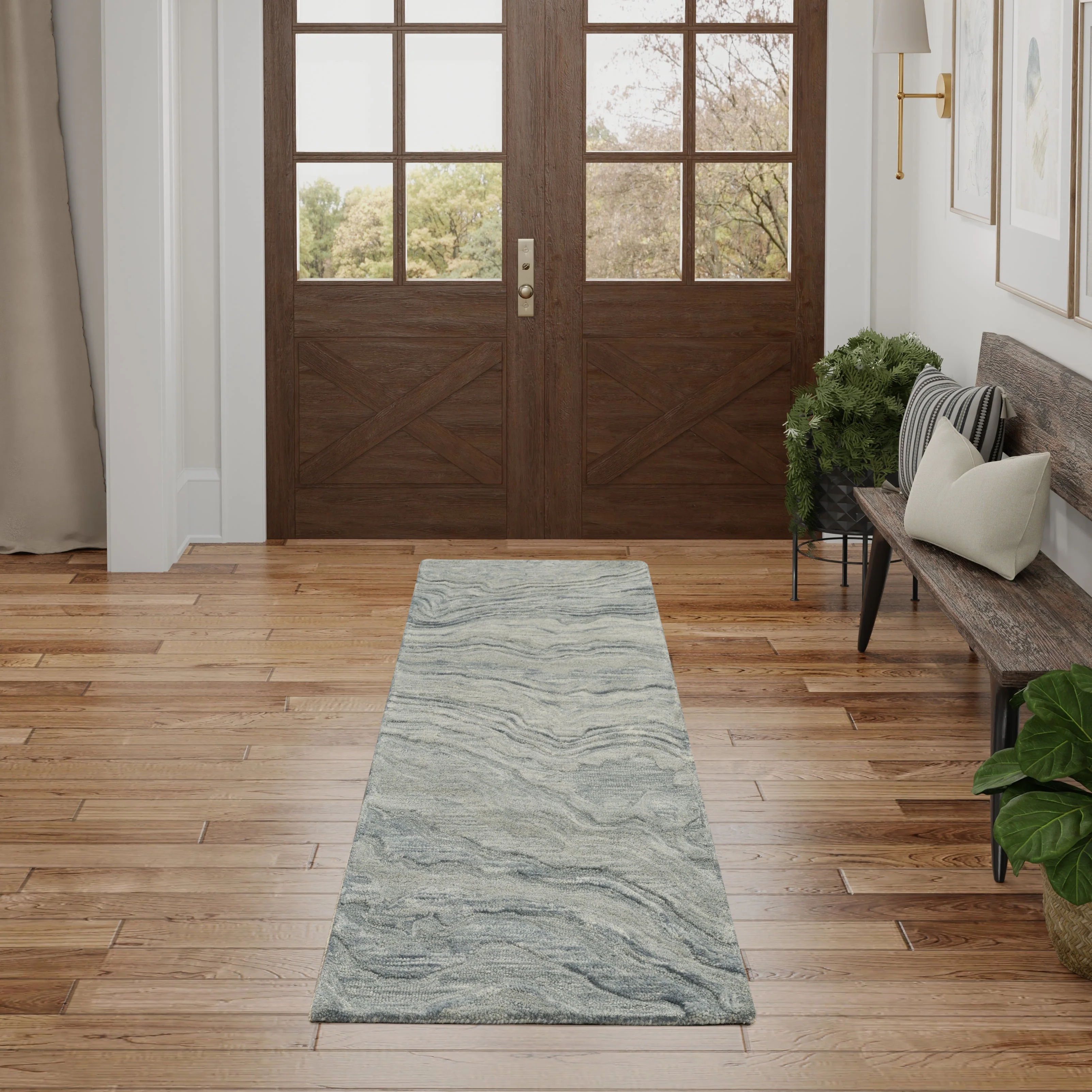 Nourison Graceful Blue GRU01 - Image 5