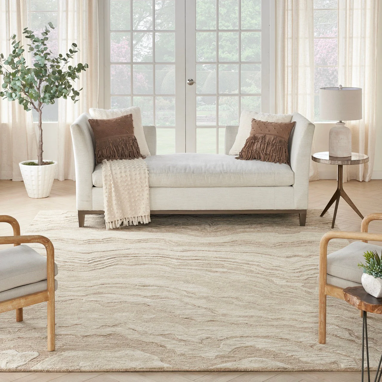 Nourison Graceful Taupe GRU01 - Image 3