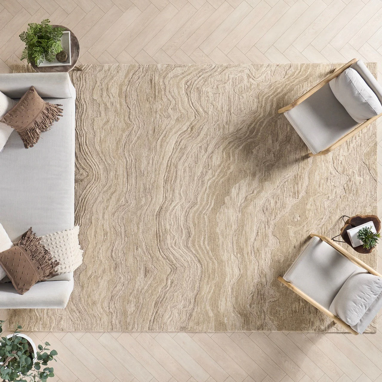 Nourison Graceful Taupe GRU01 - Image 4