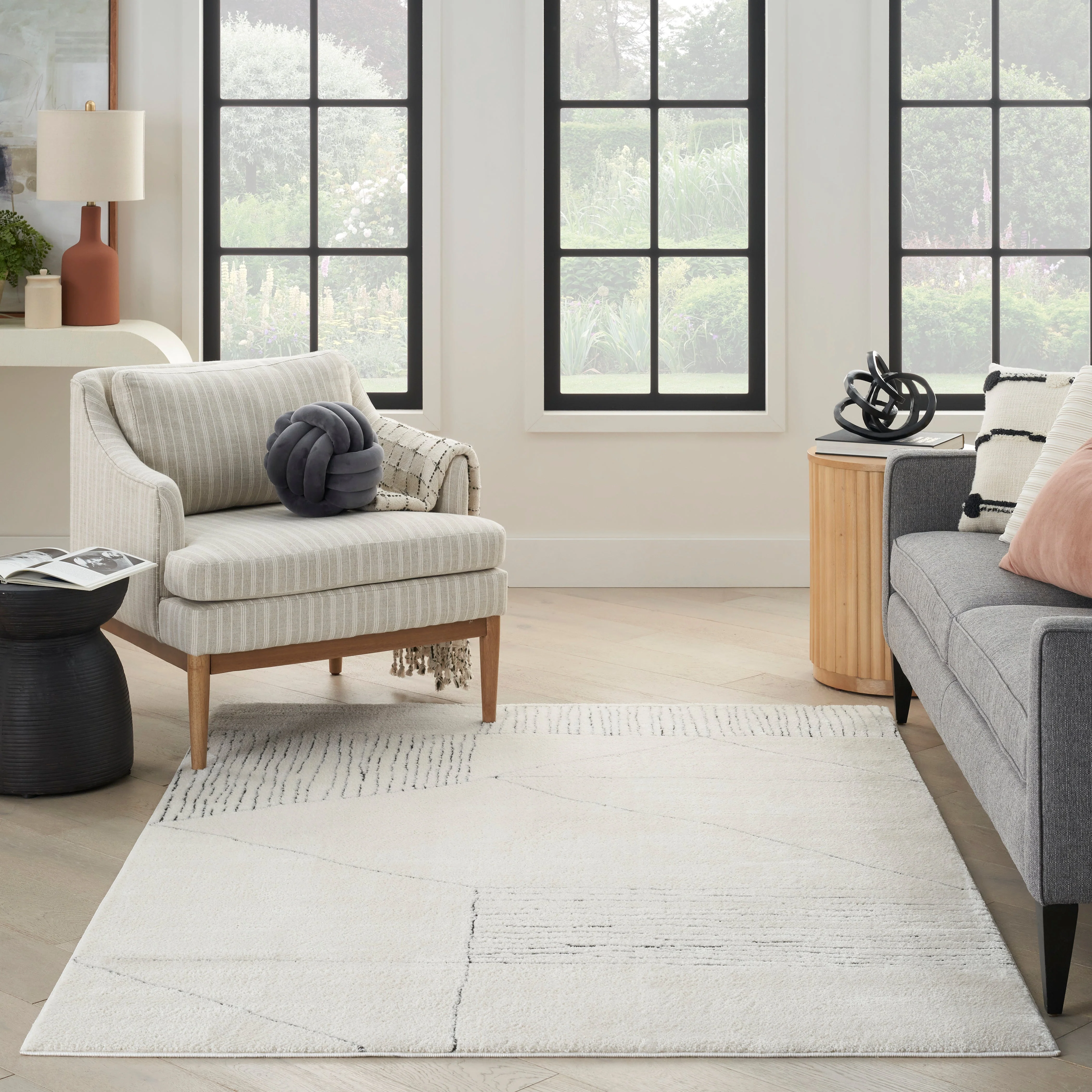 Nourison Modern Comfort Ivory Black MNC02 - Image 4