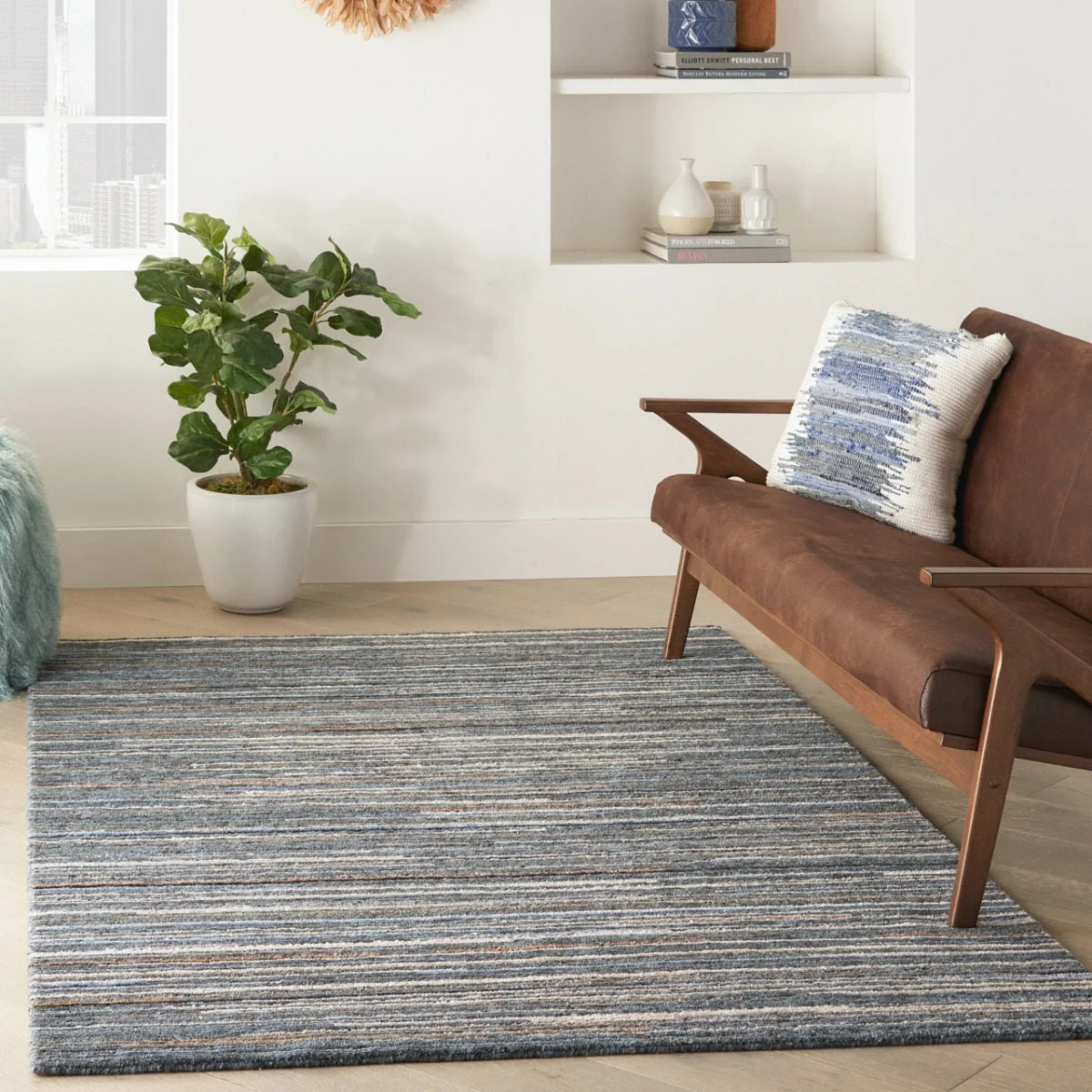 Nourison Plateau Blue PAE01 - Image 3