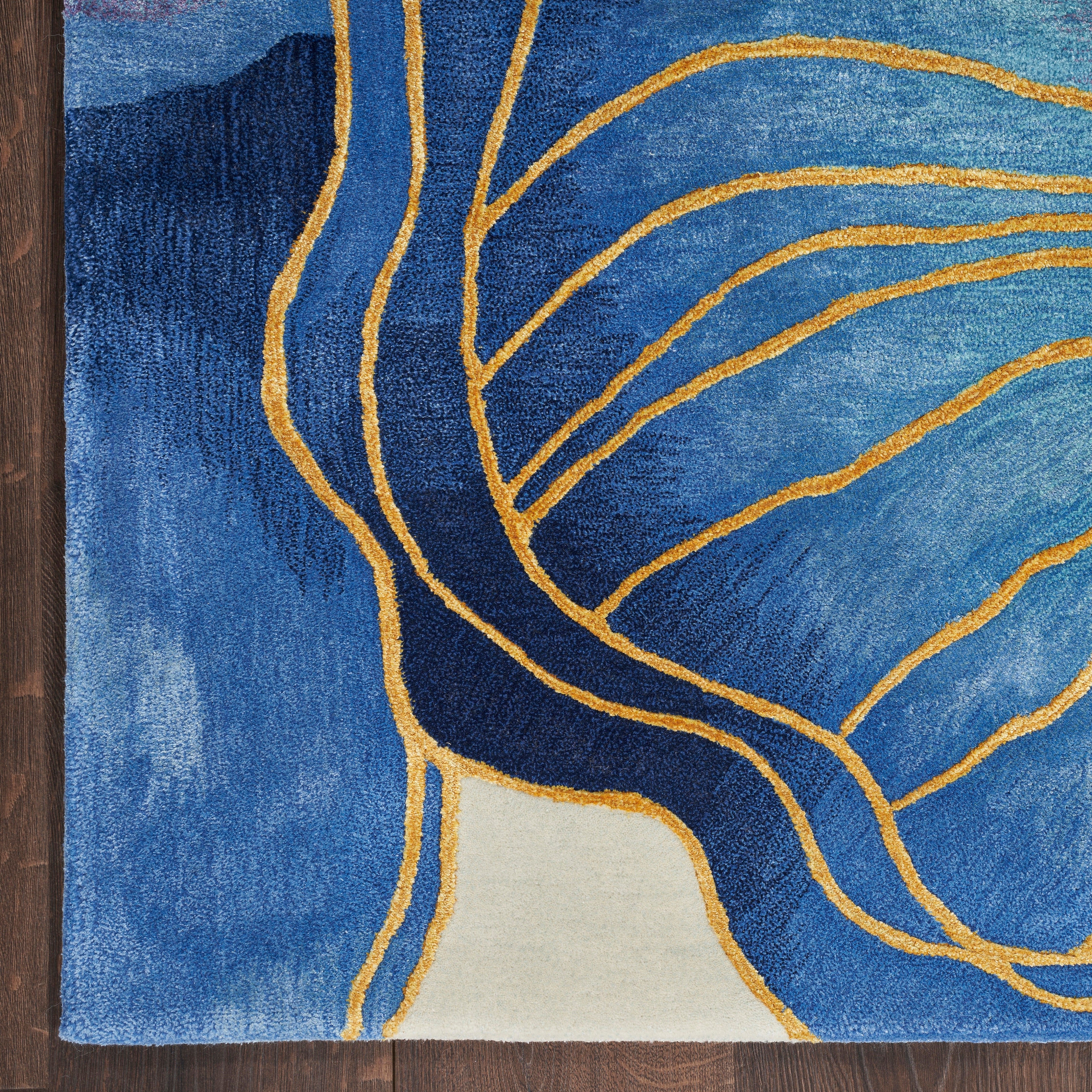 Nourison Prismatic Blue Gold PRS32 - Image 5