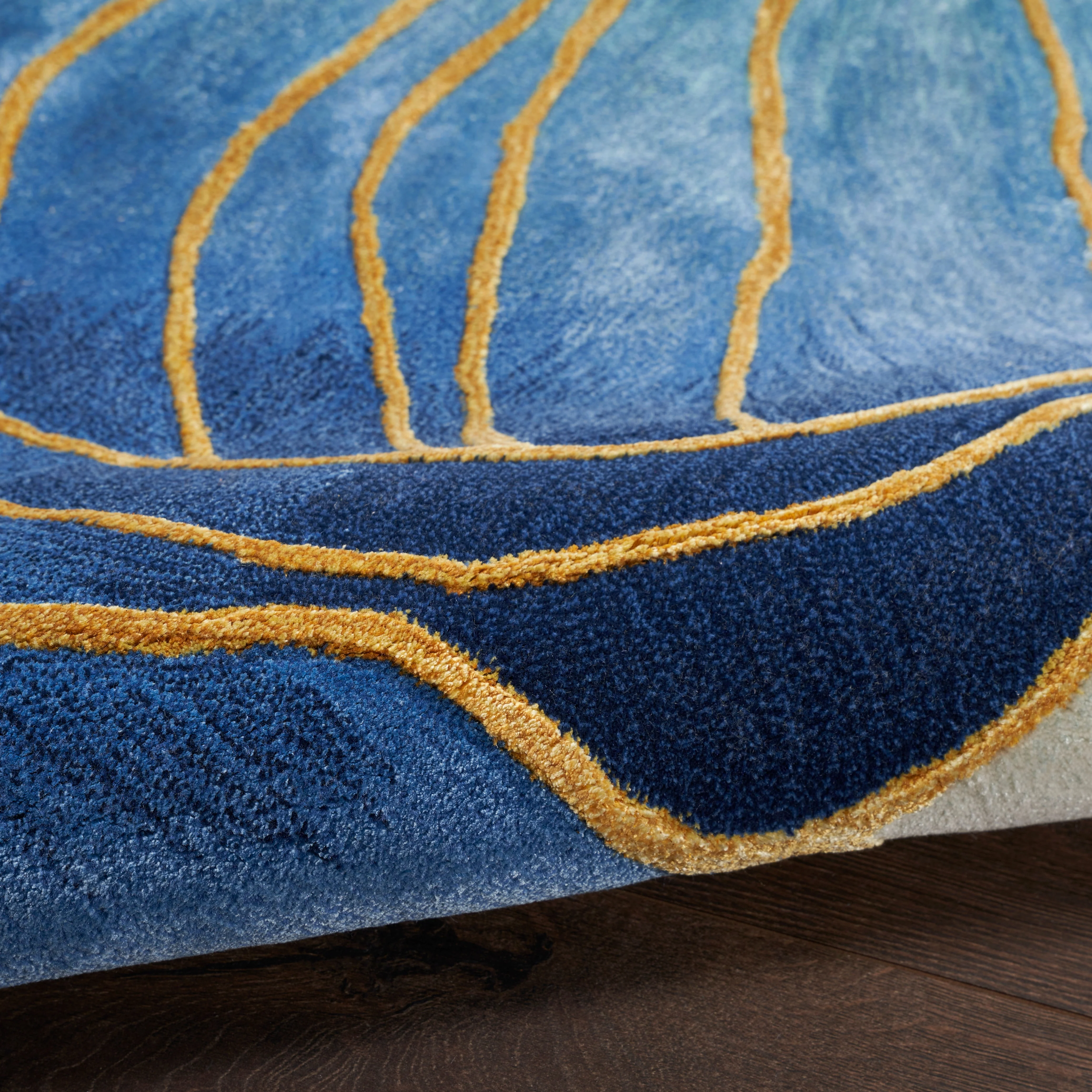 Nourison Prismatic Blue Gold PRS32 - Image 7
