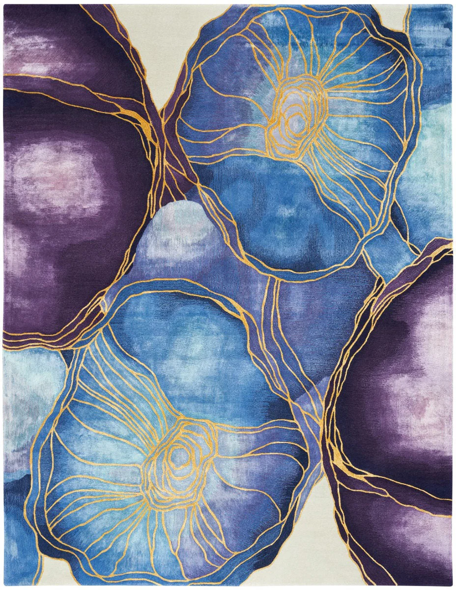 Nourison Prismatic Blue Gold PRS32 - Image 8