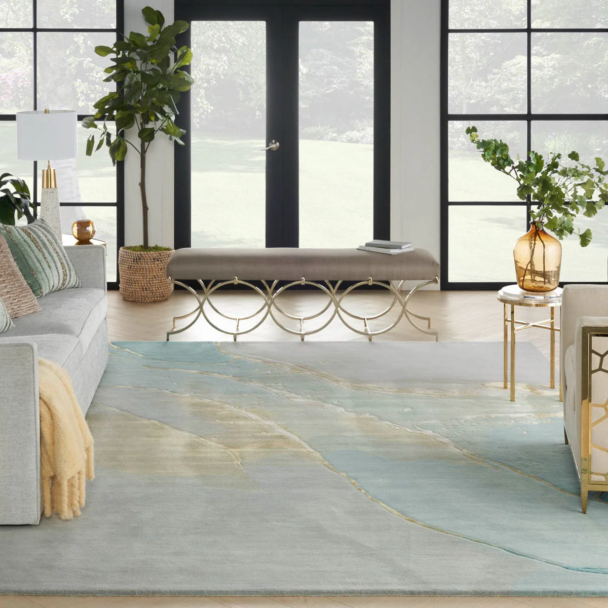 Nourison Prismatic Grey Seafoam PRS27 - Image 3