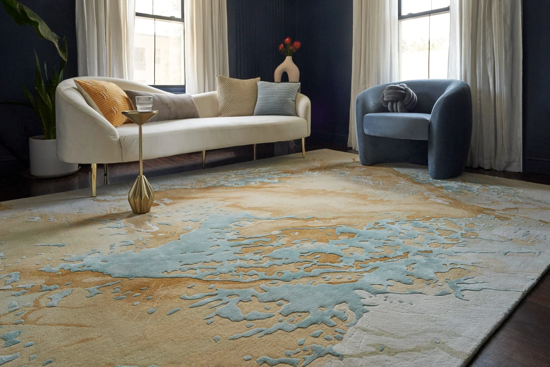 Nourison Prismatic Sand Blue PRS36 - Image 2