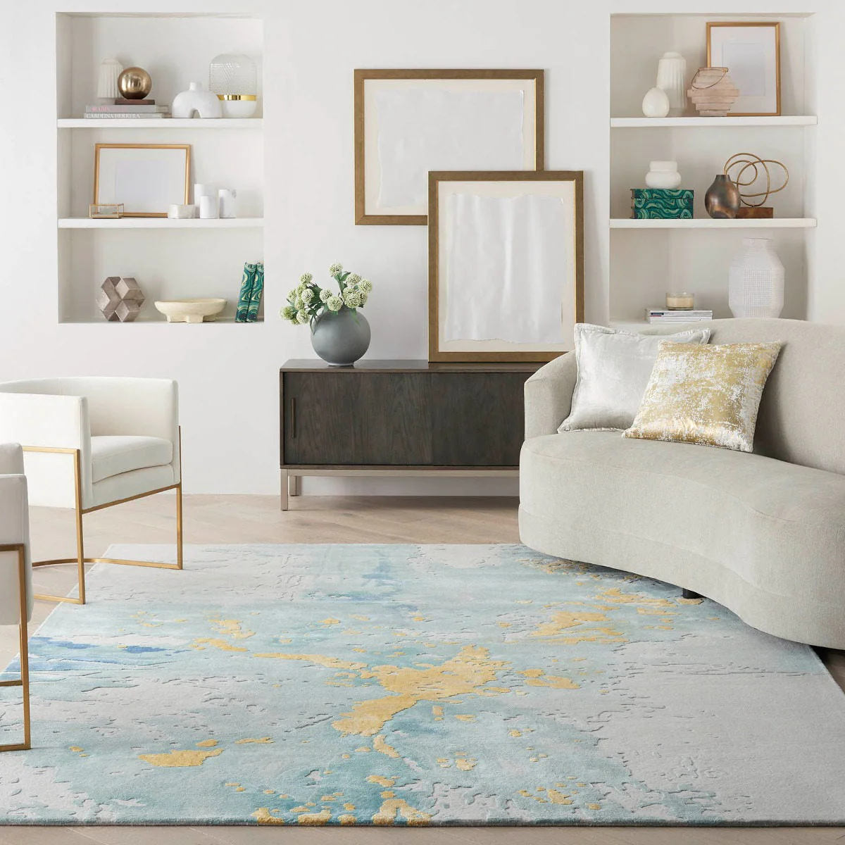 Nourison Prismatic Seafoam Gold PRS26 - Image 2