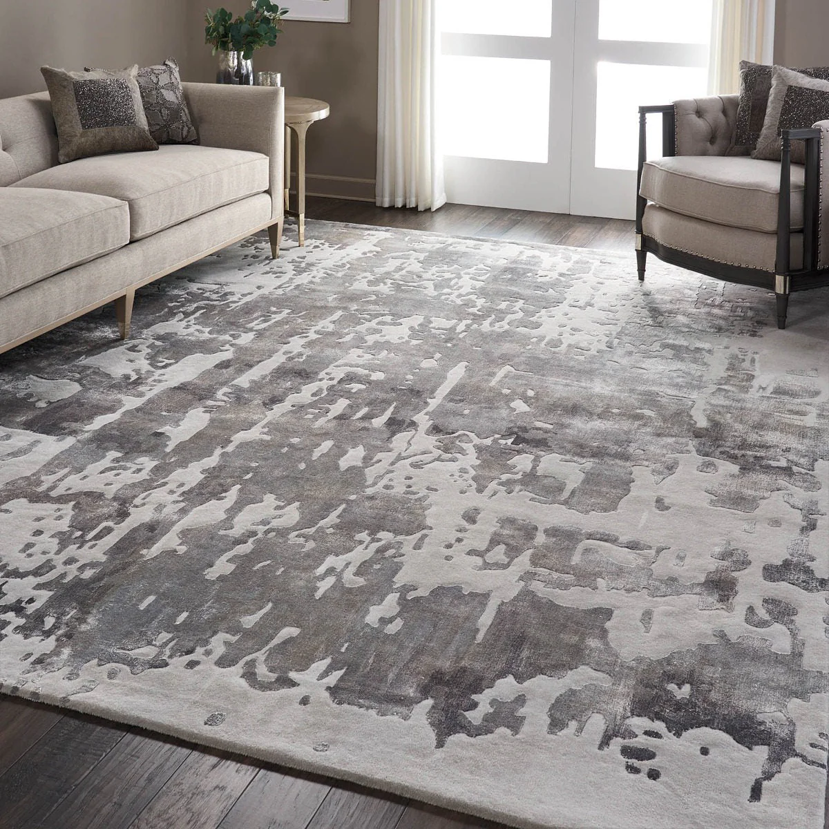 Nourison Prismatic Silver Grey PRS12 - Image 3