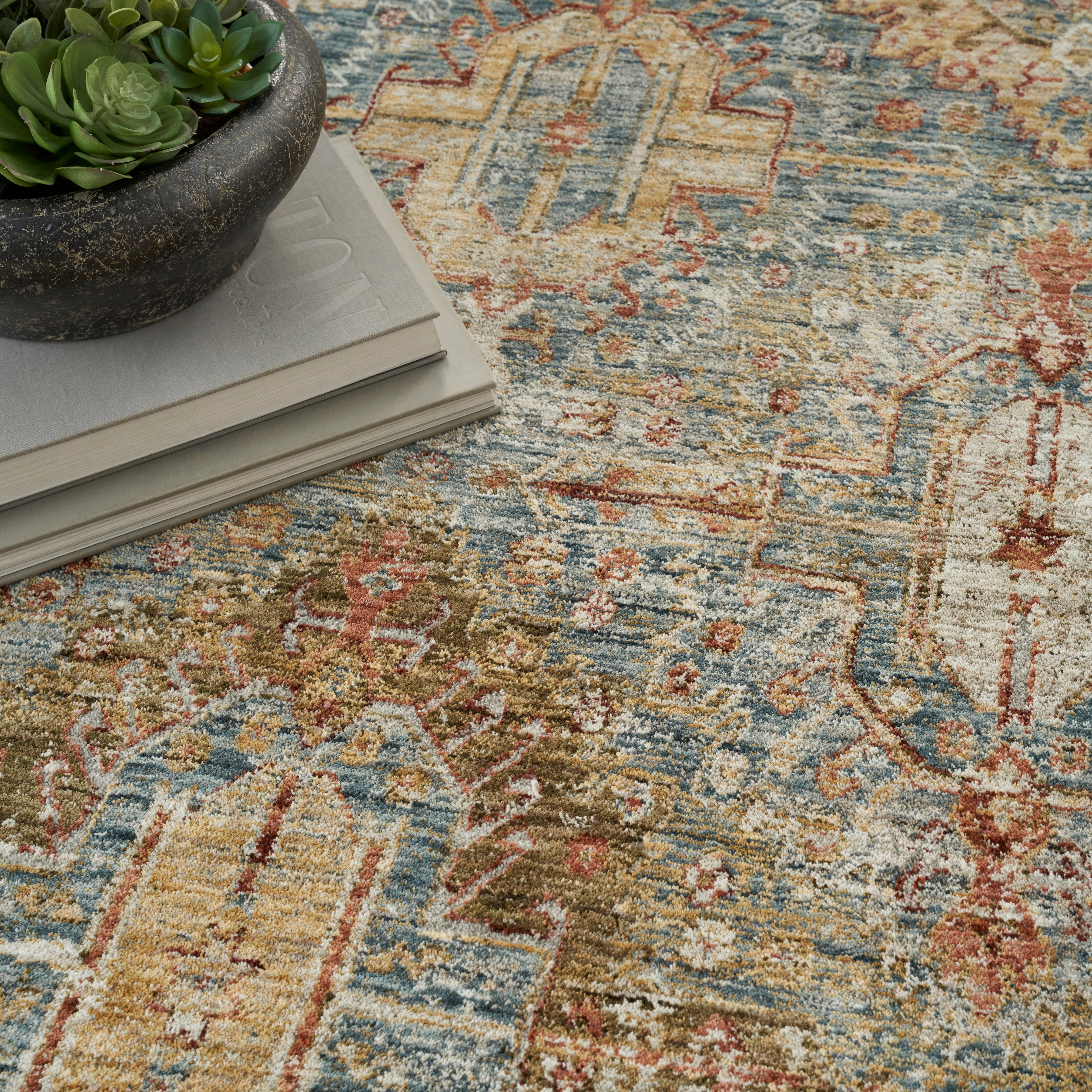 Nourison Sahar Blue SHR01 - Image 8