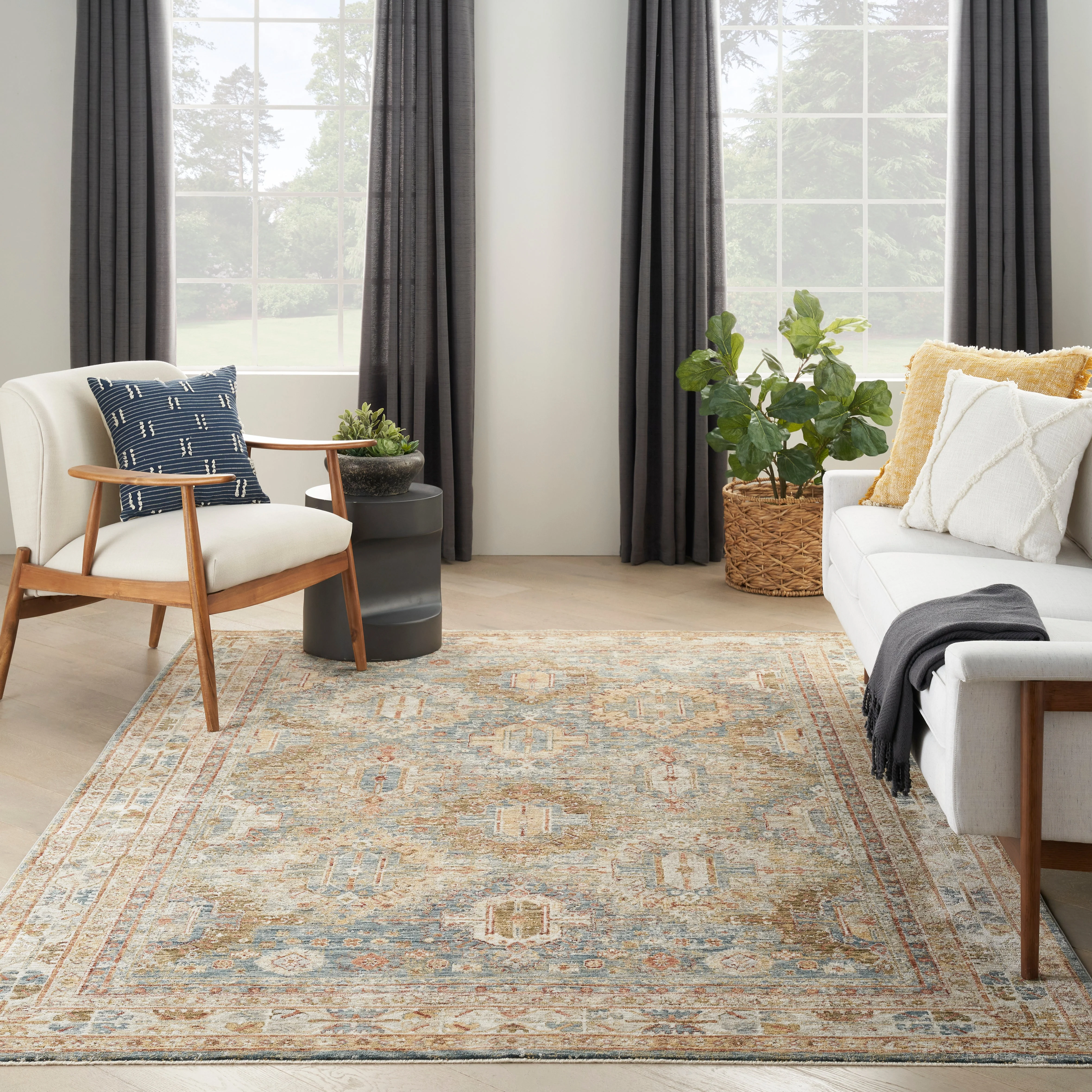 Nourison Sahar Blue SHR01 - Image 9