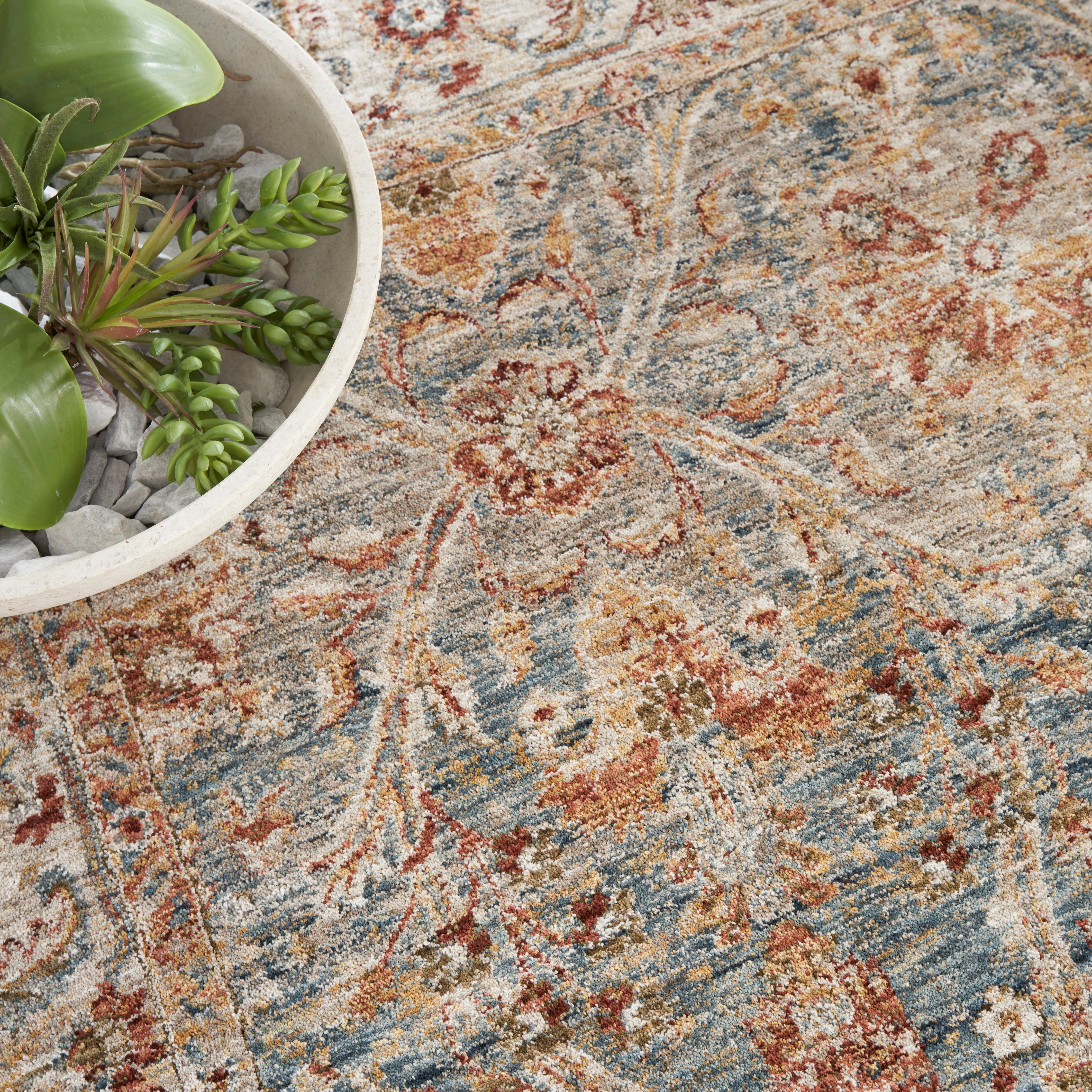 Nourison Sahar Blue SHR03 - Image 3