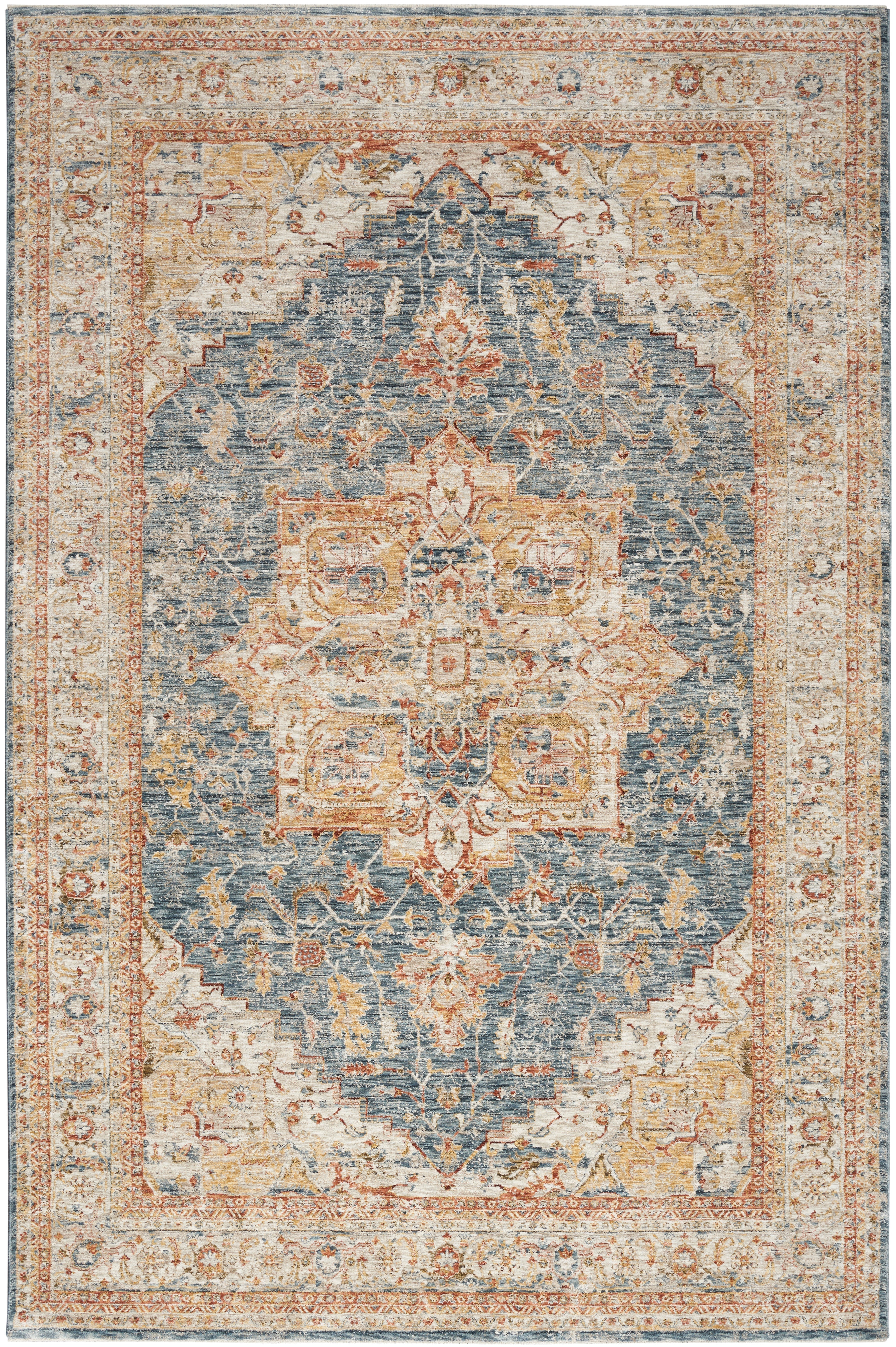 Nourison Sahar Ivory Blue SHR06 - Image 6