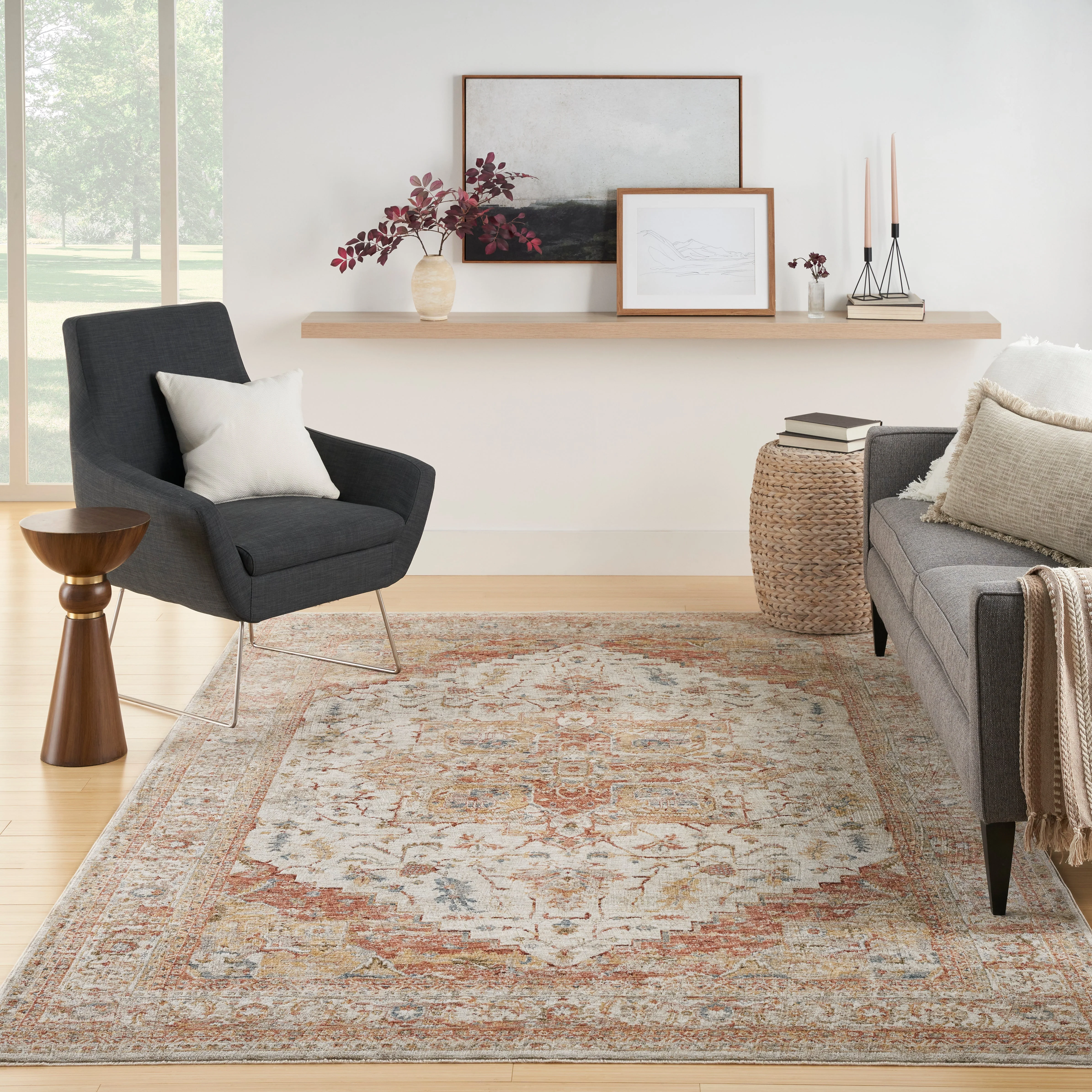 Nourison Sahar Ivory Rust SHR06 - Image 2