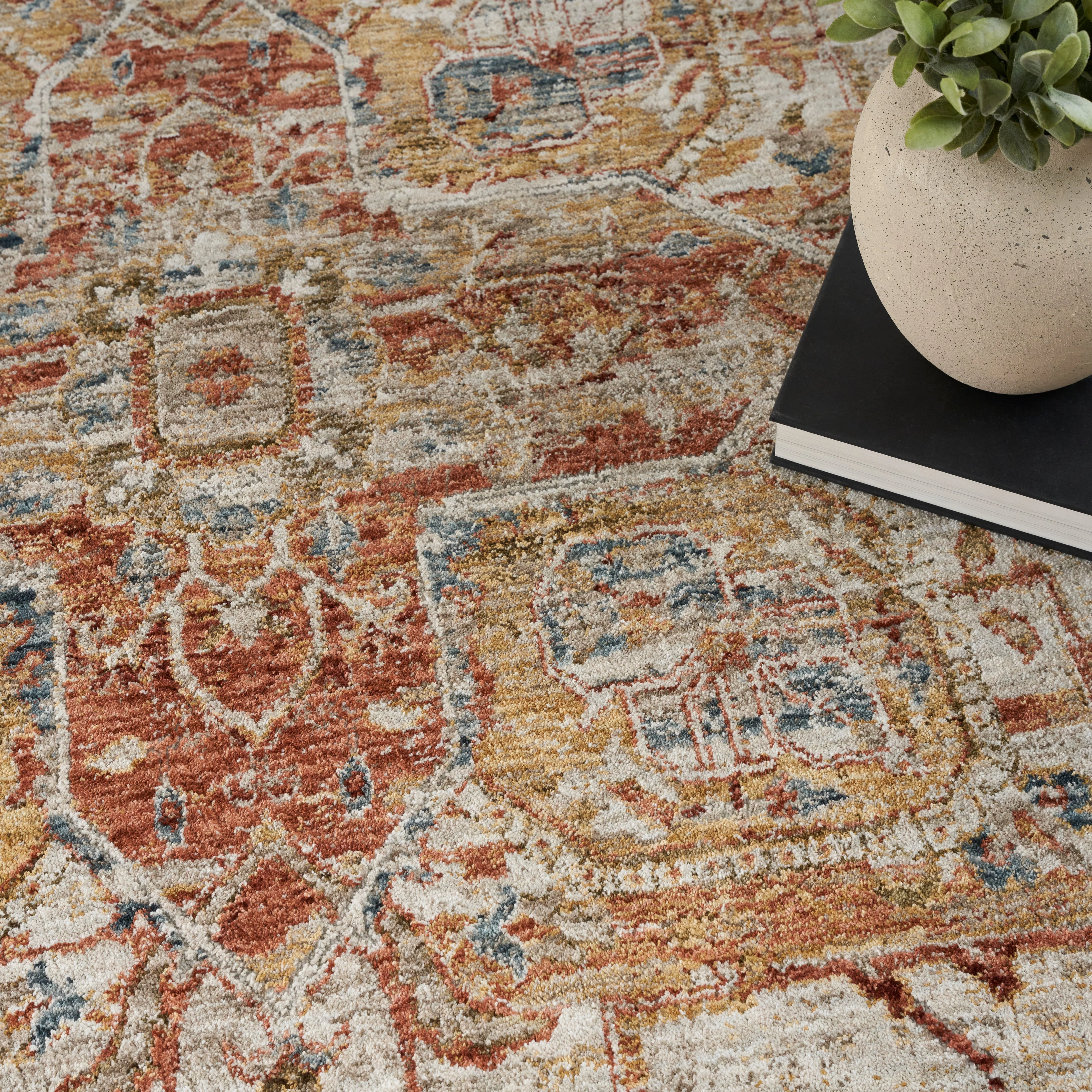 Nourison Sahar Ivory Rust SHR06 - Image 4